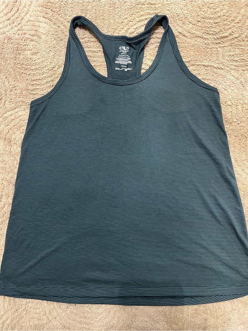 Athletic Works Black Ribbed Racerback Tank - Picture 2 of 3